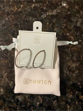 Newton Rose Gold Beaded Hoop Earrings